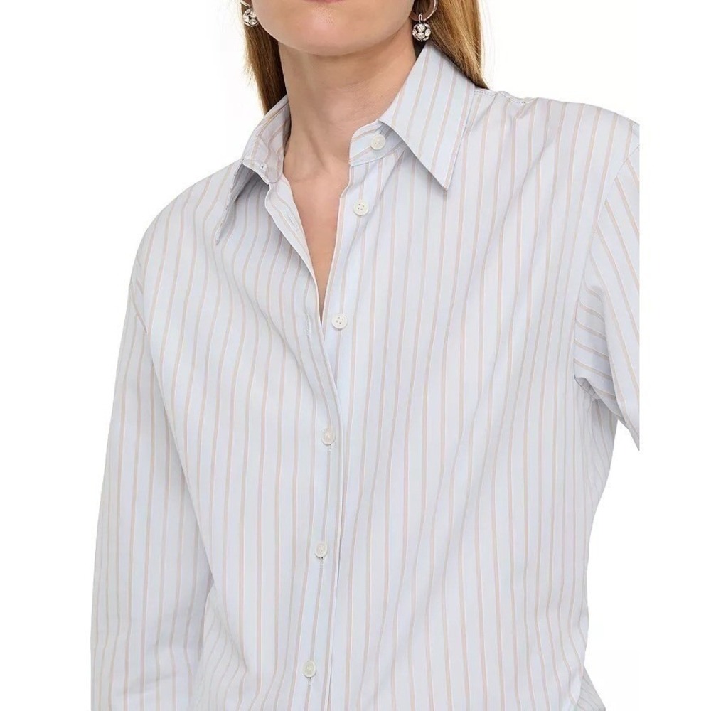 BNWT Lafayette 148 New York Aurora Premium Tailored Poplin Blouse, Reg $798 - Picture 6 of 15